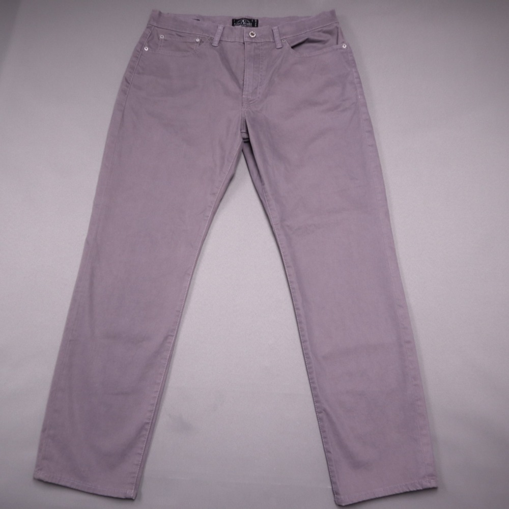 Lucky Brand 121 Heritage Slim Pants Mens 33x30 Purple Mauve Chino 5-Pocket